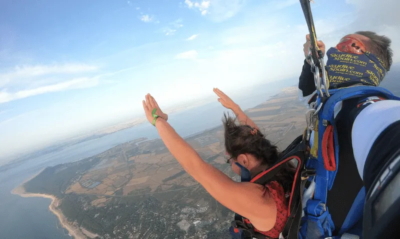 Descente sous voile saut en parachute tandem XLR Parachutisme - Soulac-sur-mer Gironde